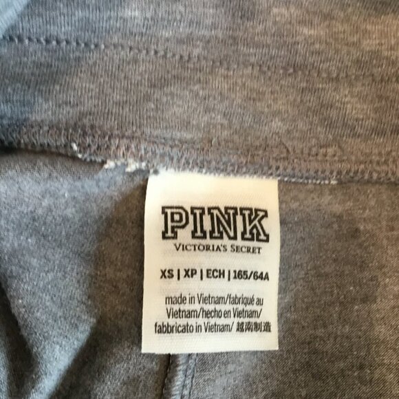 PINK Victoria Secret Pink Nation Tights Jogger Look Women's XS Gray Active Gym - Picture 3 of 7